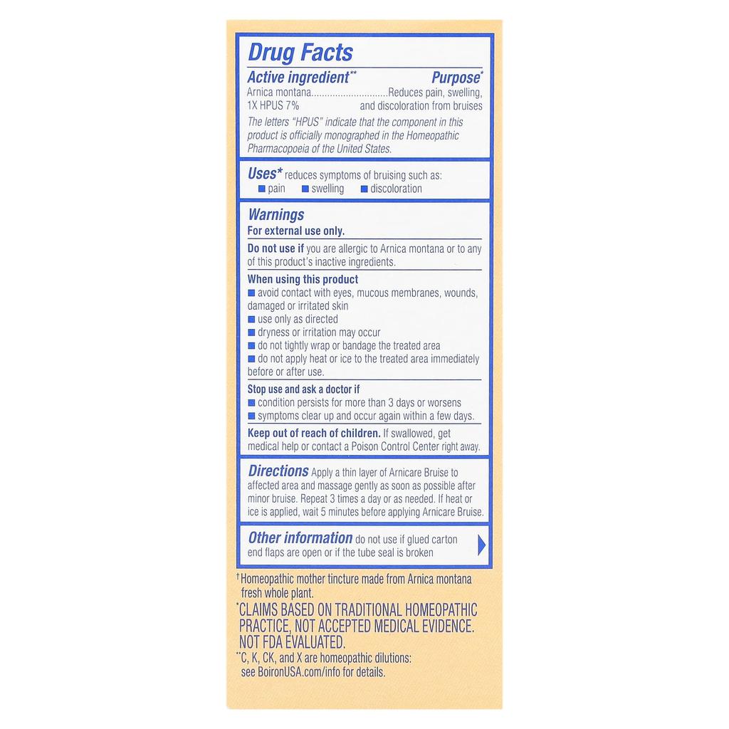 BOIRON Arnicare, Bruise Relief Gel, Fragrance-Free, 1.5 Oz (45 G)