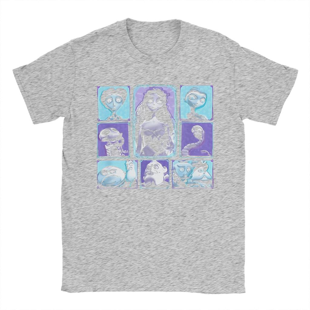 Tim Burtons Corpse Bride Cotton T-Shirt Men Summer Cartoon Movie Vintage T Shirts Comfortable Novelty Tee Plus Size Tops