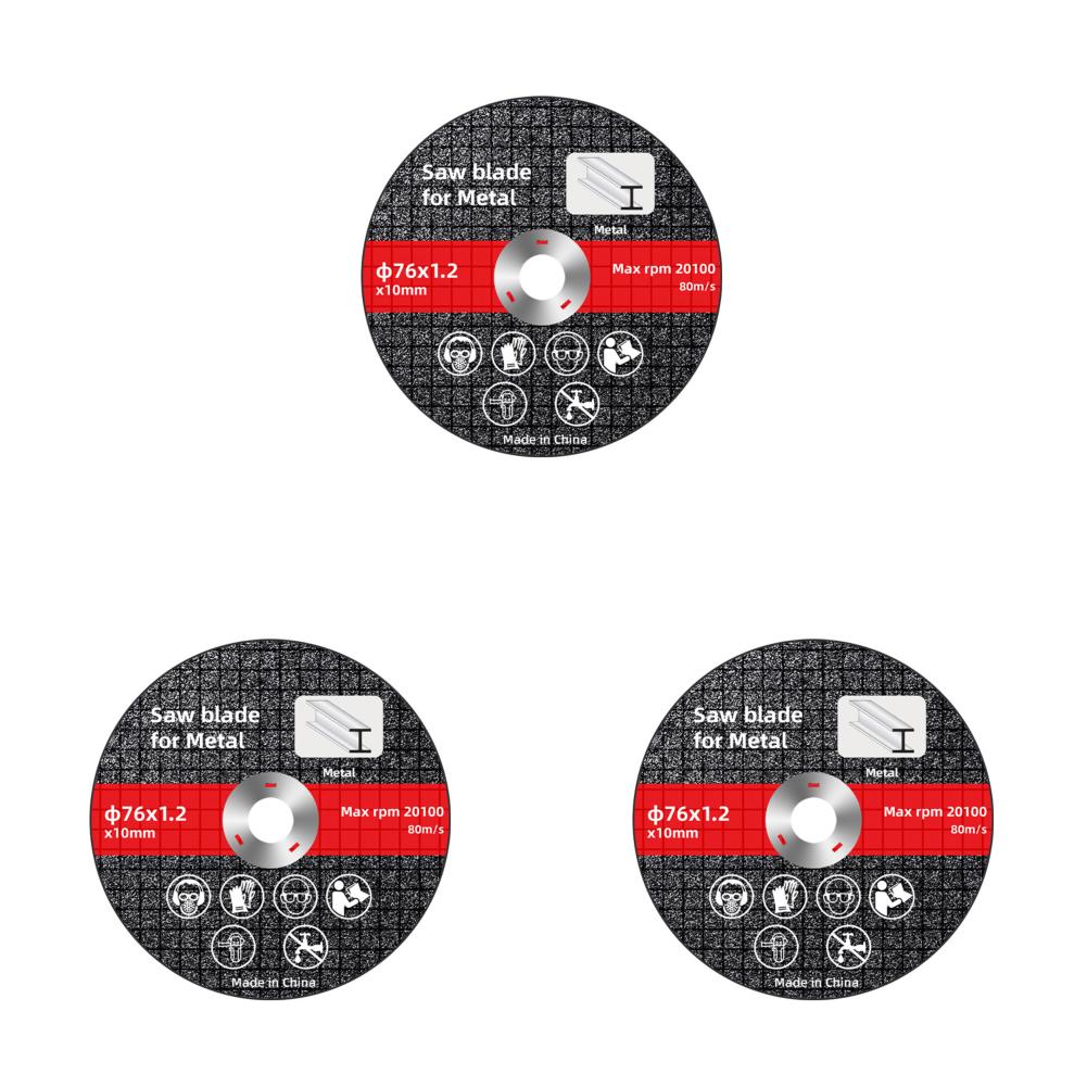 1-10 ШТ 76 мм Металлический Отрезной Круг 10 мм Отверстие Отрезной Диск для Угловой Шлифмашины Диск для Металла Нержавеющей Стали Шлифовка Зачистка Пильный Диск