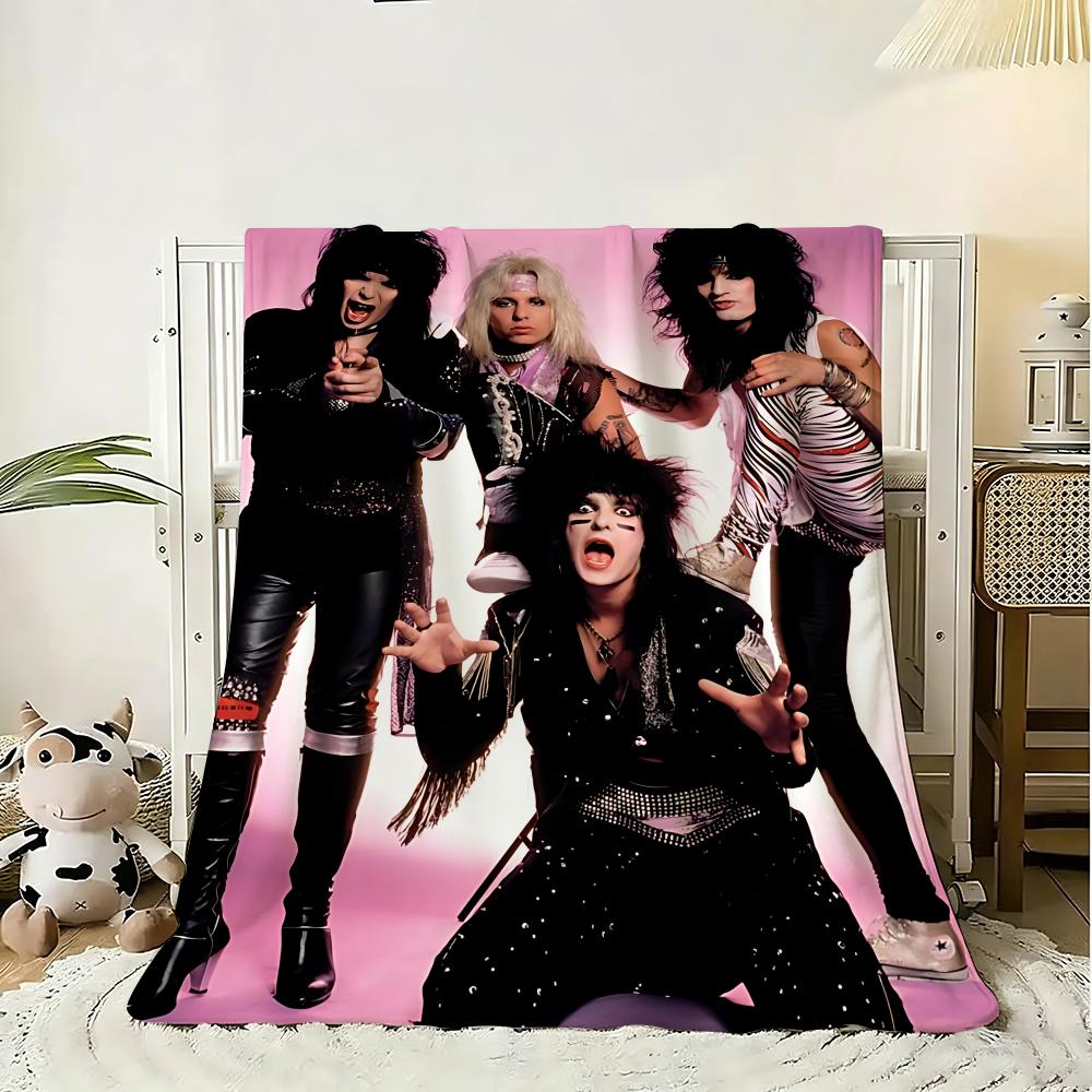 Популярная группа Motley Crues Плед 240 г Фланелевый Плед Легкий Мягкий Приятный для Кожи Летний Тонкий Плед