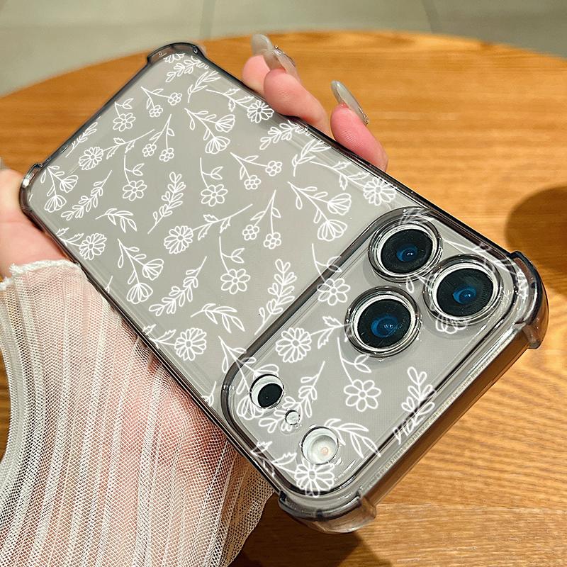 Delicate Garden Print Design For iPhone 17 Air 16 15 14 Pro Max 13 12 11 ShockProof TPU Soft Case Cover