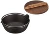 Iwachu Furusato Deep Black For Open Nanbu Ironware 21006 Pot, 16cm, Baked, Fire,