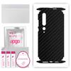 apgo Protective Skin Sticker for the Back+sides Compatible with Xiaomi Mi 10 Pro 5G, Full Wrap Film, Foil, Vinyl - Pattern Carbon Black