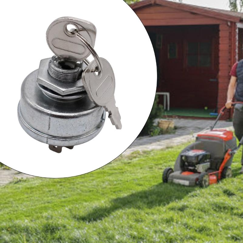 Ignition Starter Switch 5 Pin with 2 Keys for Tractor Lawn Mower Garden Tool AM31995 AM1023444 5323654-02 700172 741308