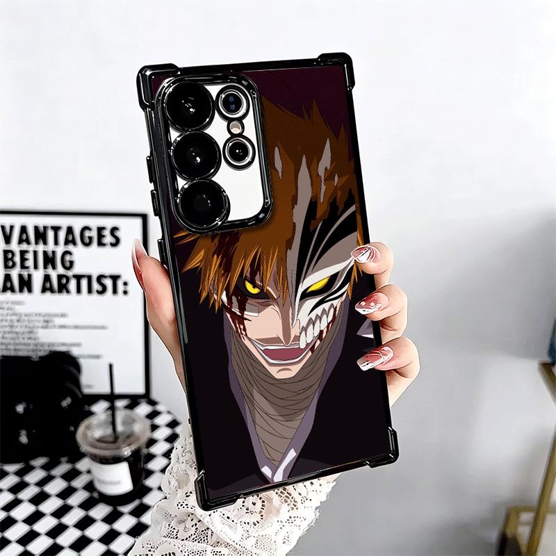 Bleach Kurosaki Ichigo Plating Phone Case For Samsung Galaxy S24 S25 FE S26 Edge S23 Ultra S22 S21 Plus S20 Anti-Fall Airabag Co