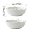 White Ceramic Bowl Large Salad Mixing Bowl Container For Restaurant
