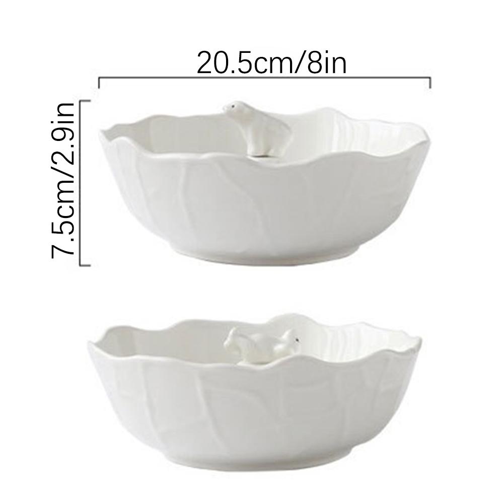 White Ceramic Bowl Large Salad Mixing Bowl Container For Restaurant