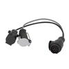 12V 13Pin To 7Pin Trailer Plug Converter Plastic PVC Brass for Standard European Caravans RVs