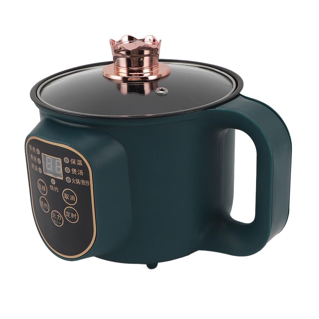 Электрическая кастрюля для приготовления пищи 1,8 л 600 Вт Портативная Легко моется Кастрюля для лапши Рамен для дома, офиса, вечеринки