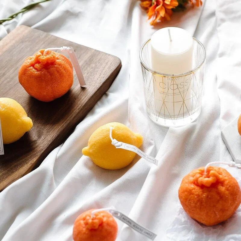 Handmade 3D Molds Orange Candle Ice Mold Silicone Mold DIY Fruit Ugly Orange Silicone Ice Cube Candle Molds Accessories Supplies