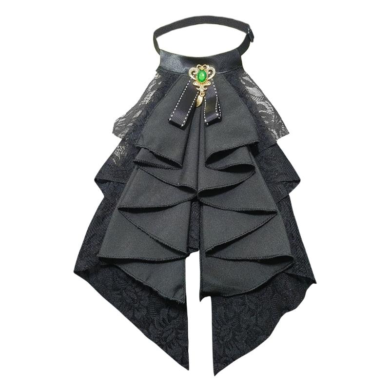 Royal Styles Съемный кружевной воротник-жабо, шейный платок с оборками, фальшивый воротник для женщин, для официальных и повседневных случаев