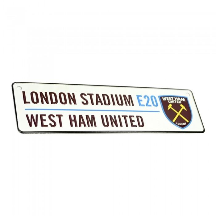 West Ham United FC Новый металлический подвесной уличный знак Crest 3D с тиснением