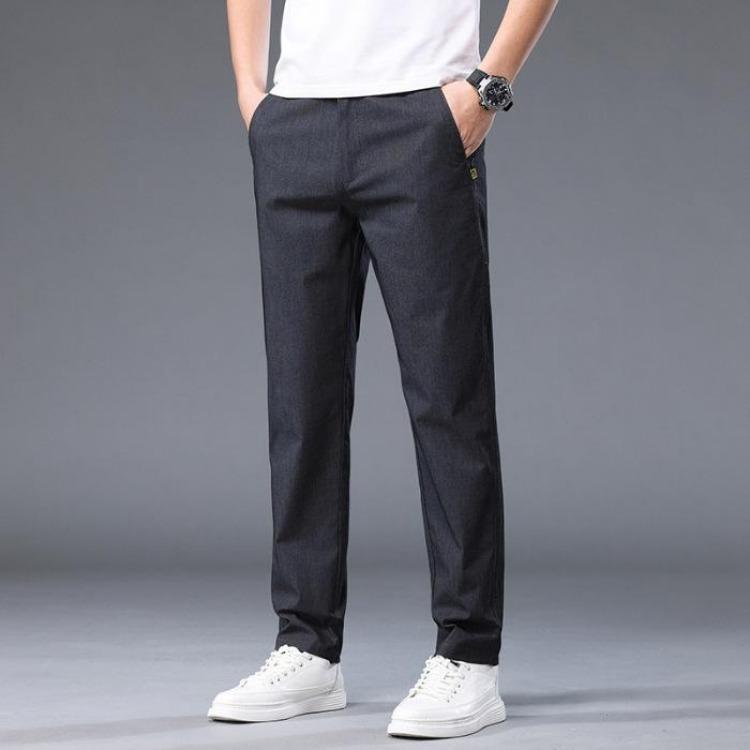 New Business Casual Trousers High Elasticity Straight Leg High End Mens Summer Spring Casual Pants