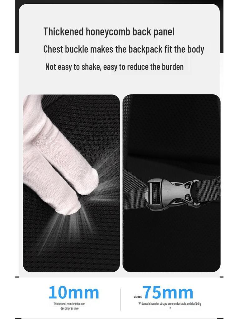 Мужской расширяемый рюкзак для ноутбука для деловых поездок - Большая вместимость, ручная кладь для офиса и путешествий.