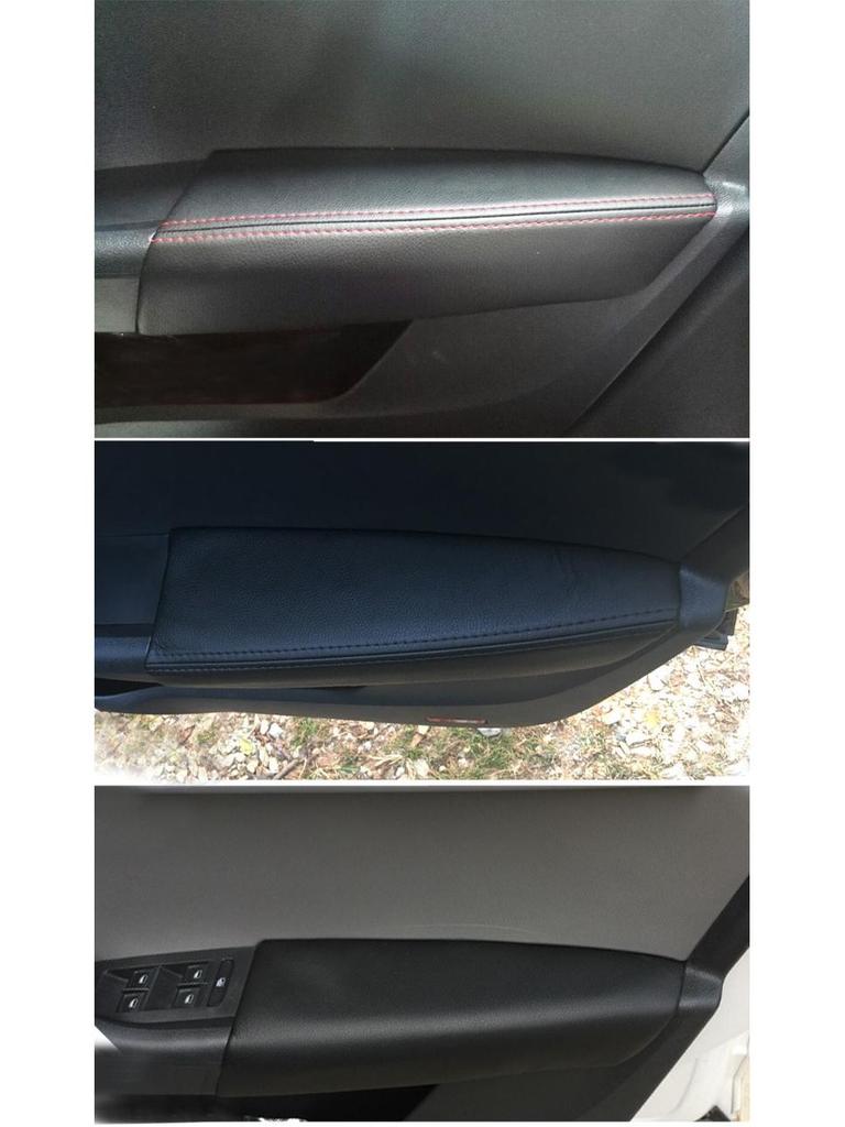 Кожаная накладка на подлокотник для Skoda New Octavia 15-19: Модификация интерьера дверной панели автомобиля