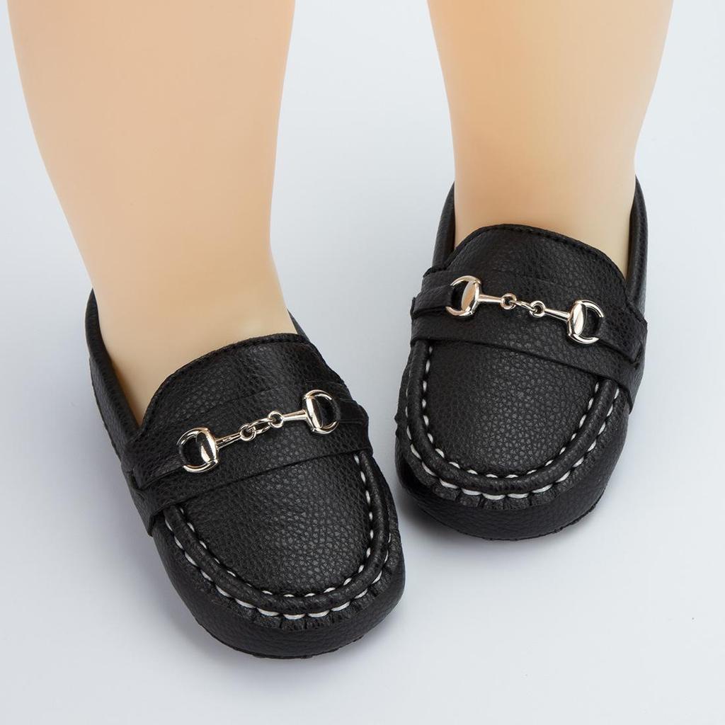 Весенне-осенние мокасины: Кожаная обувь для первых шагов для малышей 0-1 года, на мягкой подошве, в британском стиле