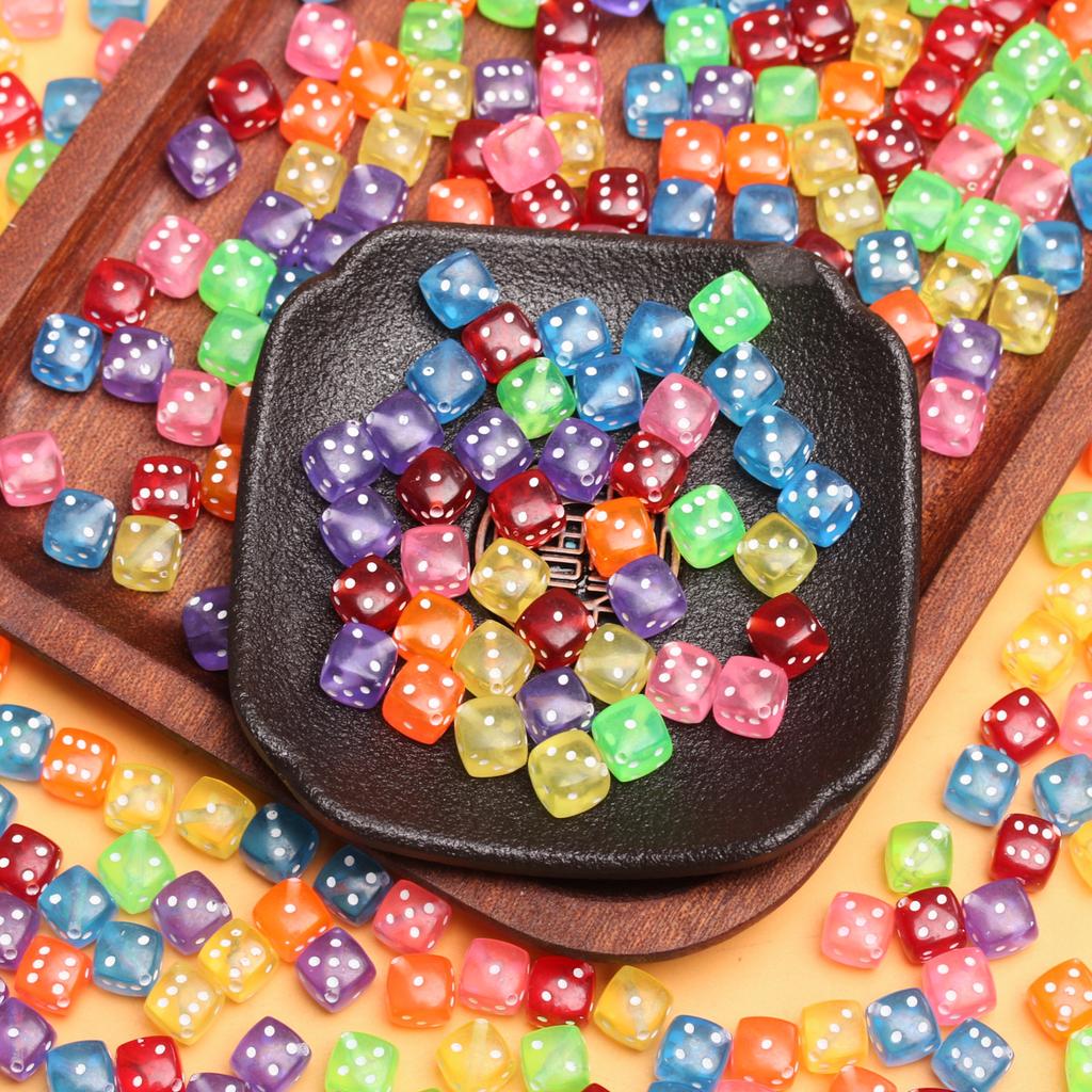 Bracelet 500g/Bag Square Shape Necklace Spacer Beads About800PCS For Jewelry Making Accessories Dice Beads DIY 8mm Acrylic