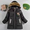 Детская зимняя куртка-пуховик для мальчиков и девочек, одежда из толстого теплого искусственного меха с капюшоном, детская парка, весенняя одежда для подростков, верхняя одежда