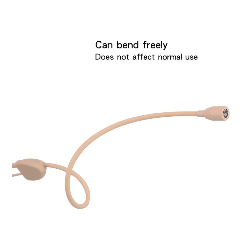 Upgrade Version Electret Condenser Headworn Headset Microphone 3.5mm Jack TRS Locking Mic For Sennheiser Body Pack Thick Cable