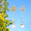 Поделки Кристальный Отпечаток Лапы Ловец Солнца Креативные Подвесные Колокольчики Ветра Новинка Коллекция Цветного Света Подвеска Дерево
