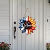 Sunflower Welcome Door Hanger Decorative Home Decor Gift, Wooden Flower Sign, Front Hanging