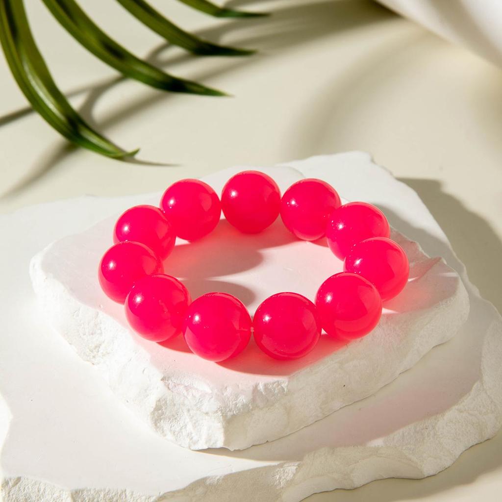 Летние новые желейные прозрачные акриловые бусины на руку женские аксессуары маленькие свежие приморские каникулы цвет допамин стиль