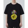 The Stone Roses Black T-Shirt with Lemon Print and Band Name for Casual Wear