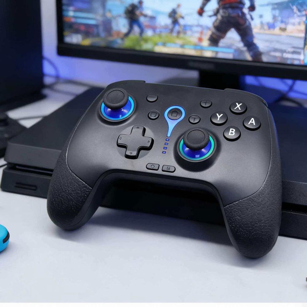 Игровой контроллер Bluetooth: Соматосенсорная вибрация и макросы, Совместимо с ПК, Steam, джойстиком Hall