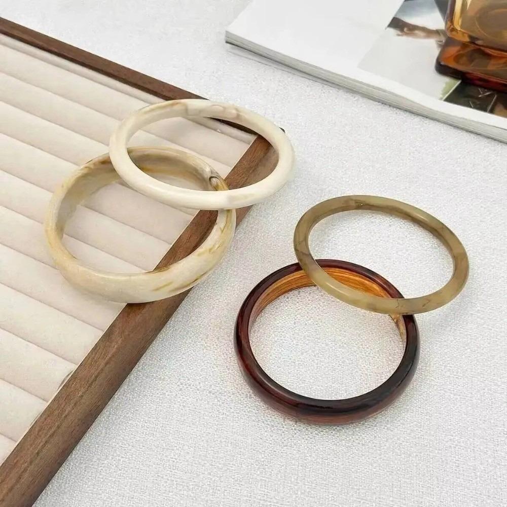 4 Styles Thin Bangle Round Shape Stacking Bangle Fashion Bangle Bracelet Women