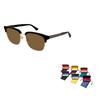 Gucci Эмалевые Зеленые и Красные Полосатые Мужские Солнцезащитные Очки Мужские Очки с Пластиковой Оправой Квадратные Солнцезащитные Очки Мужские