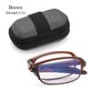 ~ 4.0x Eyewear Lightweight Portable Reading Glasses with Zipper Case Folding Presbyopic Glasses