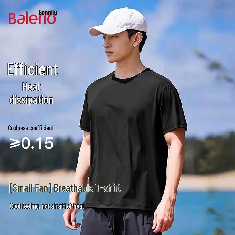 Baleno Men's Mesh Ice Silk Quick-Dry T-Shirt