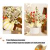 Artificial Maple Leaf Pumpkins Wheat Stalks Tabletop Planter Home Office Decoration Seasonal Display Ornament