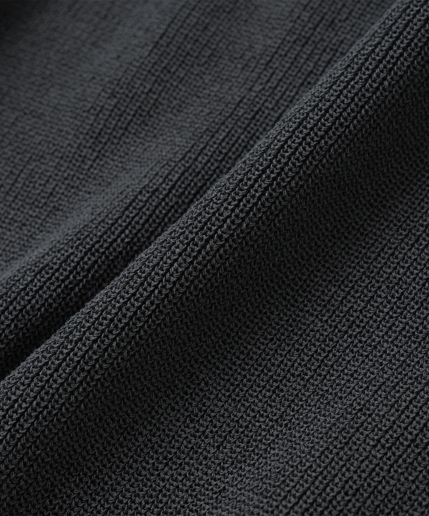KNITTED Coolever Pk Crop Short Sleeve Knit Tee Charcoal