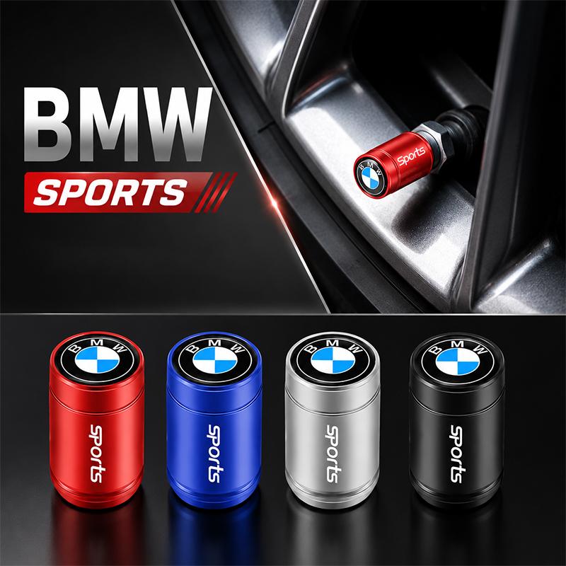 HINW3 4PCS Zinc Alloy Car Wheel Tire Valve Caps Covers Auto Accessories For BMW i8 Z4 Z8 X3M X4M G82 G80 F80 F87 G30 G20 G32 F40