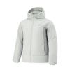 Li Ning Comfortable Casual Minimalist Hooded Zipper Down Jacket Men Outerwear Water-Droplet-Gray AYMU571-5