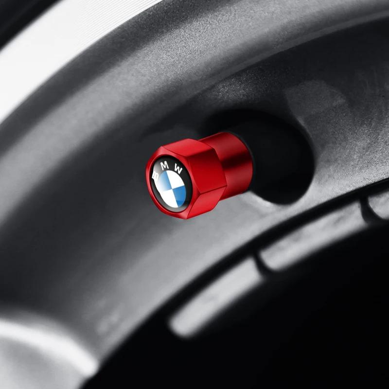 BAIO7 4PCS Metal Tire Valve Caps Car Tyre Dust Covers Accessories For BMW Series X1 X3 X4 X6 E90 E91 I3 I4 F30 F48 F30 F10 E30 E34 F02