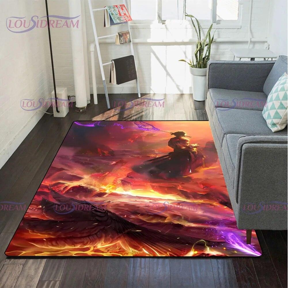 Японский ковер в стиле поп-аниме для гостиной, мягкие напольные коврики с героями мультфильмов, ковер для ванной, домашний декор для спальни, подарок для фанатов