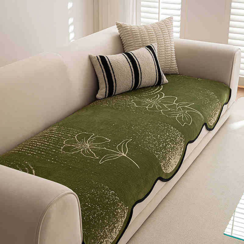 Geometric Milk Silk Sofa Seat Cover Pet Friendly S/M/L/Xl Breathable Sofa Slipcovers Couch Cap Furniture Case Soft