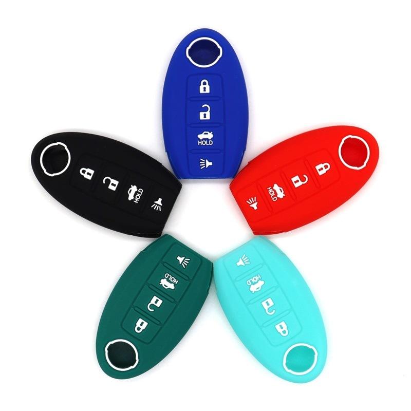 Подходит для Nissan Qashqai, Jinke Sylphy, Teana Sylphy, умный мягкий силиконовый чехол для ключа с 4 кнопками