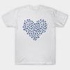 T Shirt Women Autumn Leaves Heart Blue Version Harajuku Print Kawaii Tshirt Summer Short Sleeve Female T-Shirt Top Tee