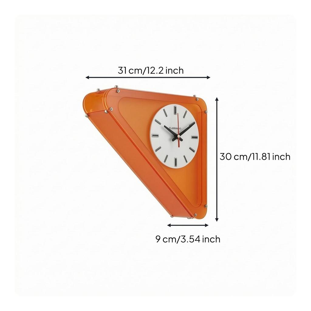 Double Sided Corner Wall Clock Easy to Install Timepiece