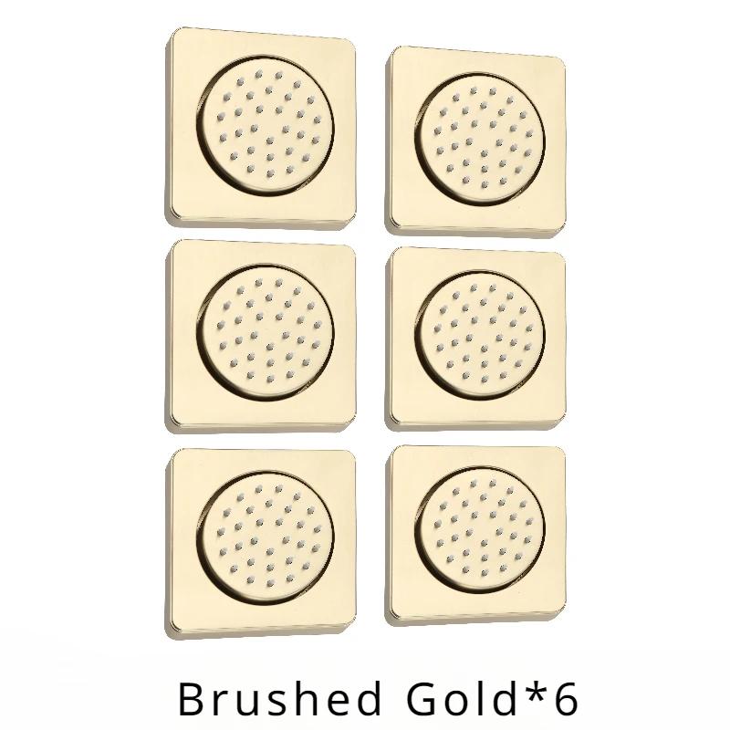Brass Bathroom Side Shower Sprayer Concealed Installatio Side Shower Jets Spary Black/Rose Gold/Chrome/Brushed Gold
