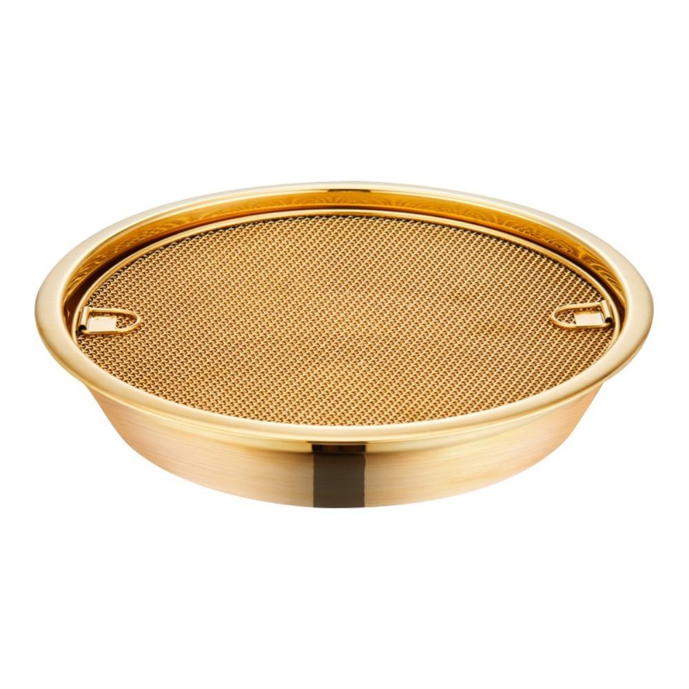 With Drainer Net Stainless Steel Oil Drain Pan Double-ear Handle Snack Serving Dish Kitchen