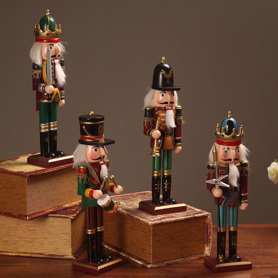 Щелкунчик орнамент, деревянный Щелкунчик, фигурка солдата, праздничное рождественское украшение для украшения дома