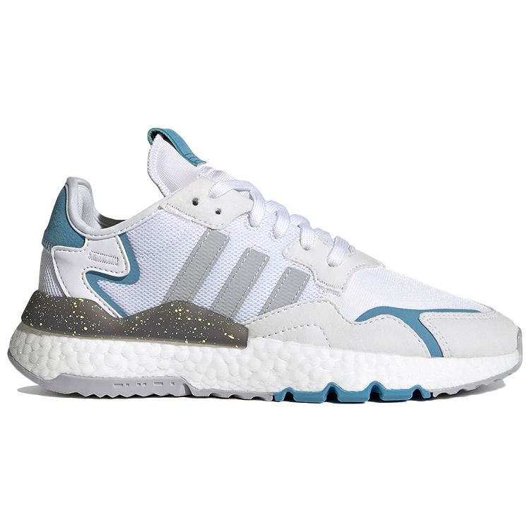 Adidas Originals Nite Jogger Retro Fashion Durable Comfortable Lightweight Breathable Sneakers Women Sneakers White Blue FX6904
