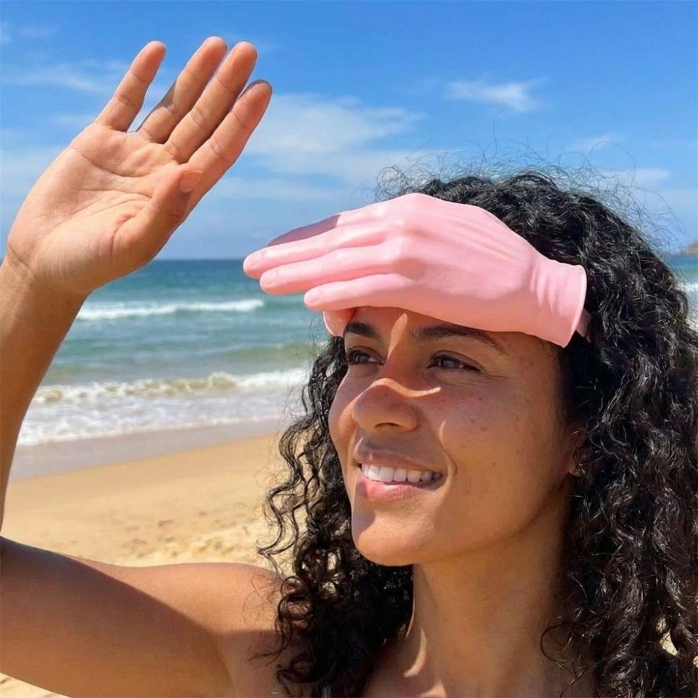 Funny Hand Shaped Visor UV Protection Palm Visor Headband Unisex Palm Shaped Sun Hat Pool Party