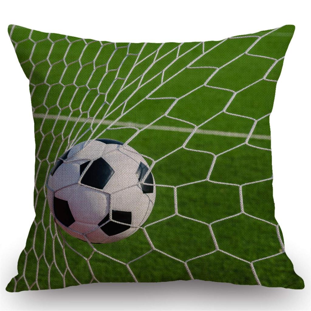 Soccer Ball Throw Pillow Covers Galaxy Fire Ice Soccer Double-Sided Printed Cushion Cases Sports Home Decor Bedroom Living Room