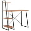 VidaXL Desk with Shelf Black and Brown 102x50x117 Cm 20285