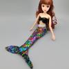 Dolls Dress For Barbie Doll Gown Skirt Fashion Clothes For Barbie Dollhouse Sequin Mermaid Tail Dresses Toy 1/6 Doll Accessories